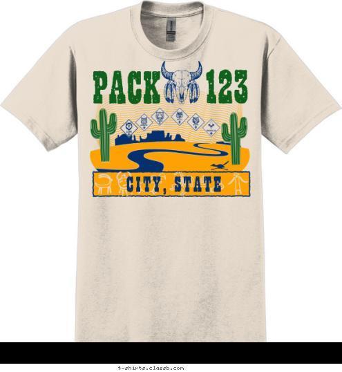 Your text here PACK      123 PACK      123 PACK      123 A N Y T O W N ,   U S A T-shirt Design SP61