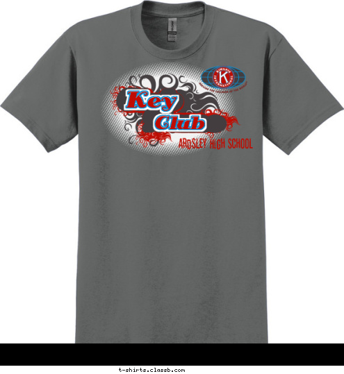 EVENT STAFF Club Ardsley High School Key T-shirt Design 