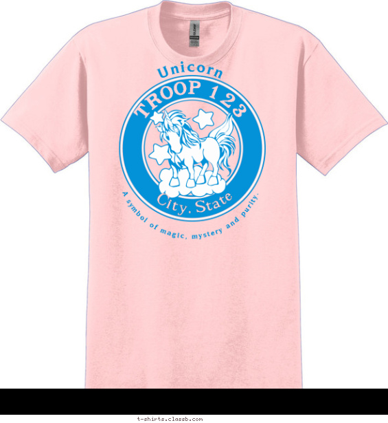 Unicorn Troop Crest T-shirt Design