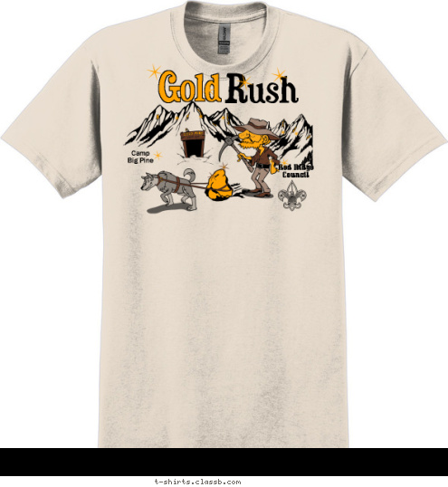 Rush Gold Camp 
Big Pine Red Ridge
    Council T-shirt Design 