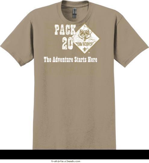 The Adventure Starts Here The Adventure Starts Here 20 PACK T-shirt Design 