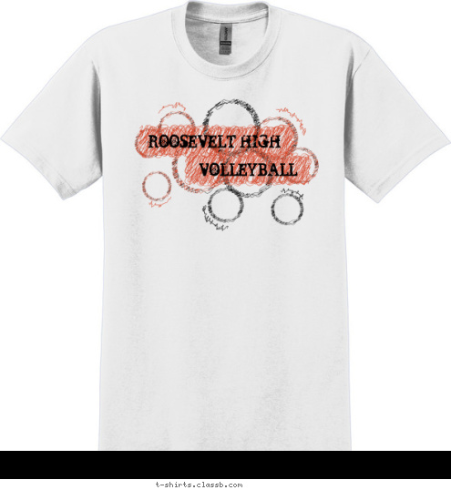 VOLLEYBALL ROOSEVELT HIGH T-shirt Design SP1057