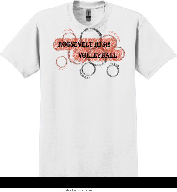 Scribble Volleyball T-shirt Design
