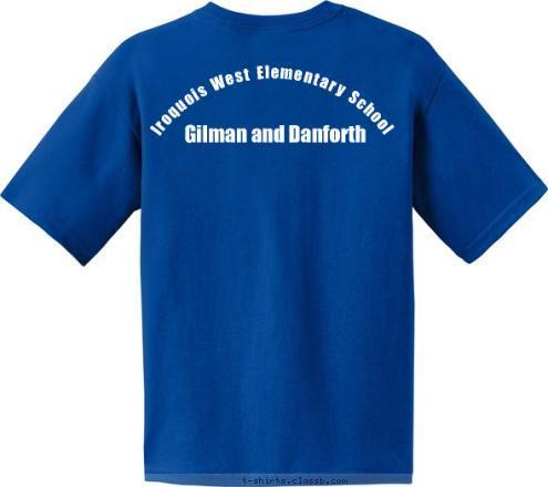 Iroquois West Elementary School Gilman and Danforth Family Reading Night T-shirt Design 