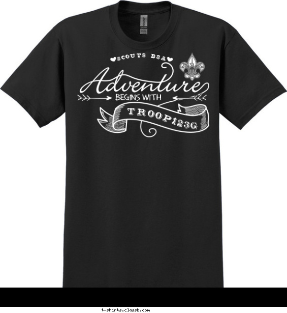 Adventure Begins With T-shirt Design