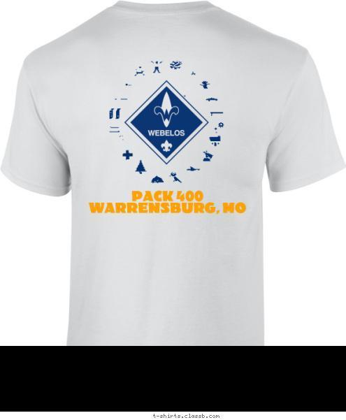 WEBELOS DEN 8
FLAMING DRAGONS PACK 400
WARRENSBURG, MO T-shirt Design 