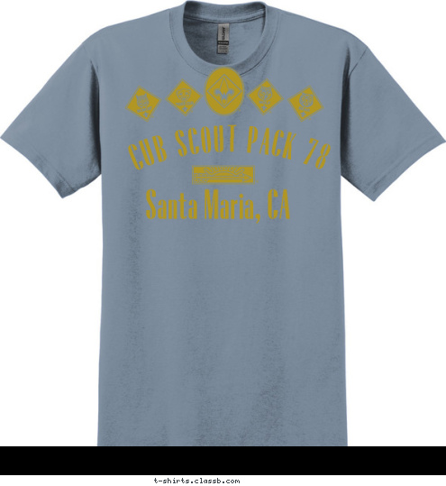 Santa Maria, CA CUB SCOUT PACK 78 T-shirt Design 