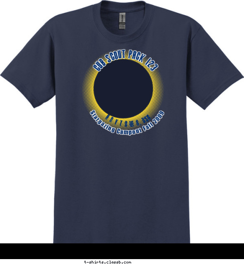 A N Y T O W N, USA Stargazing Campout Fall 2009  CUB SCOUT PACK 123 T-shirt Design 