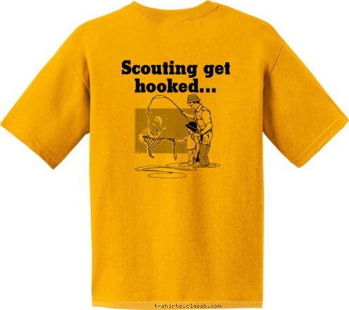 Scouting get hooked... Scouting get hooked... Scouting get hooked... Scouting get hooked... T-shirt Design 