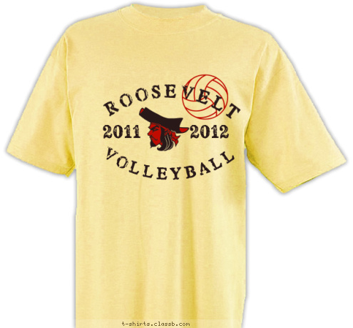 2012 2011 VOLLEYBALL ROOSEVELT T-shirt Design SP1060