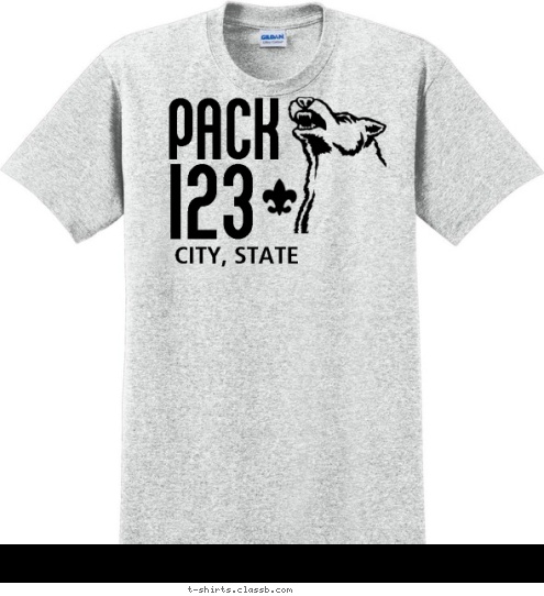 PACK 123 CITY, STATE
 T-shirt Design SP431