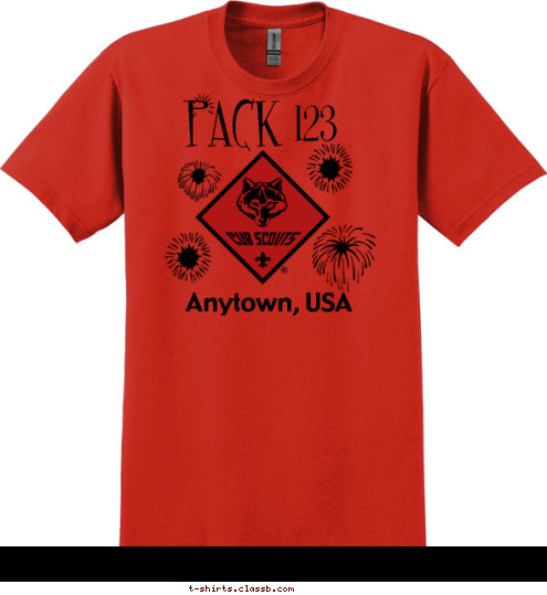 Your text here PACK 123 Anytown, USA T-shirt Design SP437