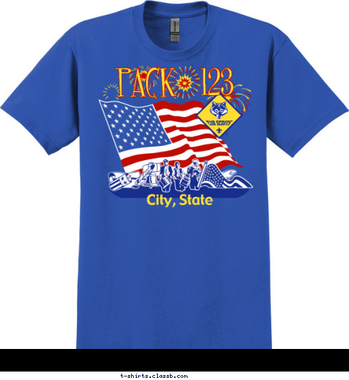 Your text here PACK  123 City, State T-shirt Design SP83