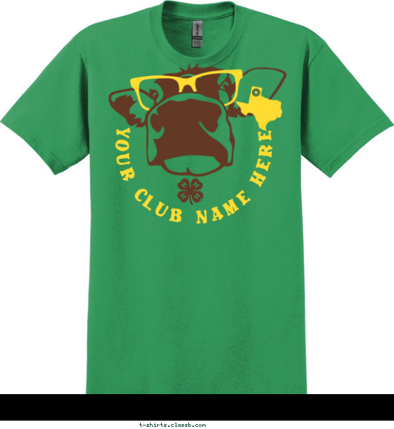 Silly Cow with Glasses T-shirt Design