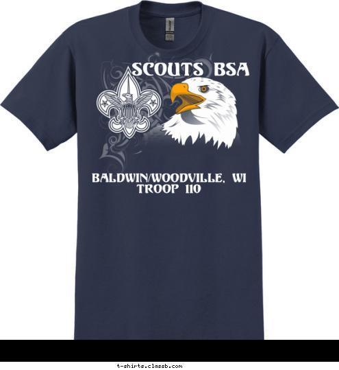 T-shirt Design BSA Troop 110 T-shirt