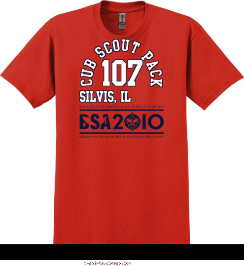 CUB SCOUT PACK 107 SILVIS, IL T-shirt Design 