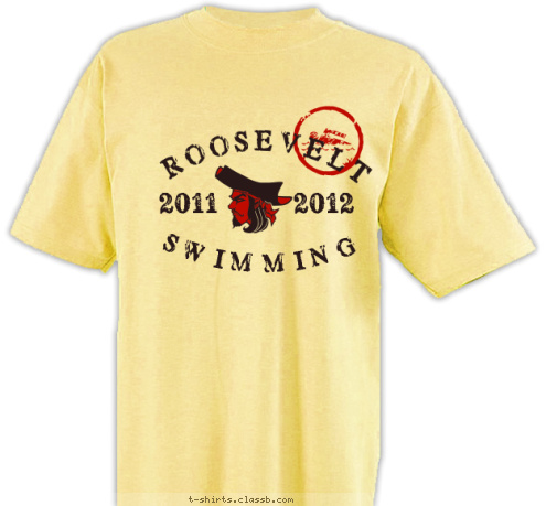 2012 2011 SWIMMING ROOSEVELT T-shirt Design SP1070