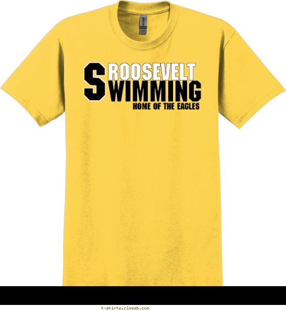 Athletic Swimming T-shirt Design