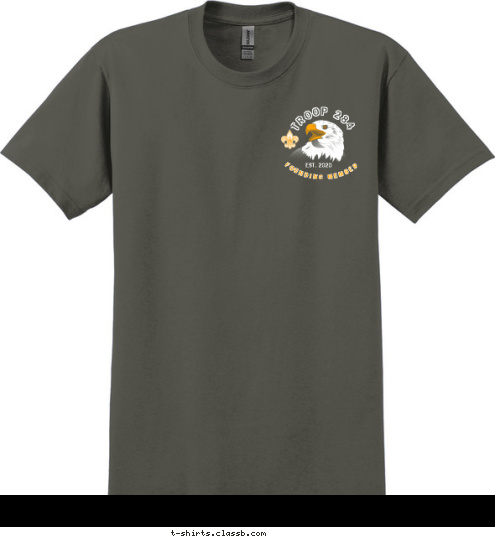 T-shirt Design TROOP 284 ~ EAGLE FACE FRONT