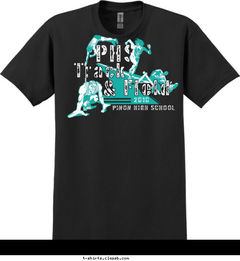 WINSTON TSO-C PINON HIGH SCHOOL 2010 & Field PHS Track T-shirt Design PHS TRACK