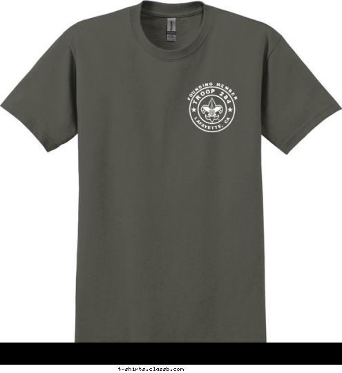 T-shirt Design CIRCLE STARS FLEUR DE LIS FRONT