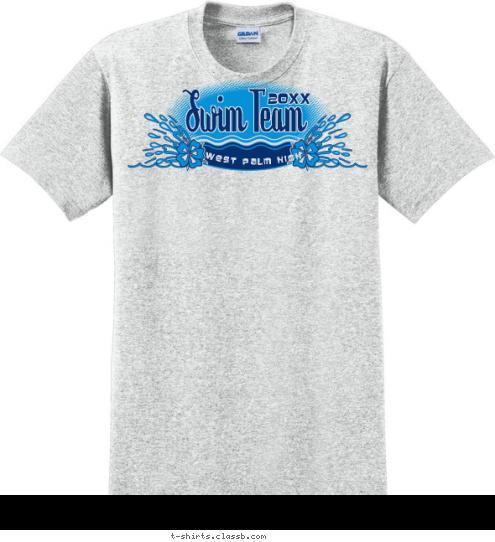 WEST PALM HIGH 2012 Swim Team T-shirt Design SP306