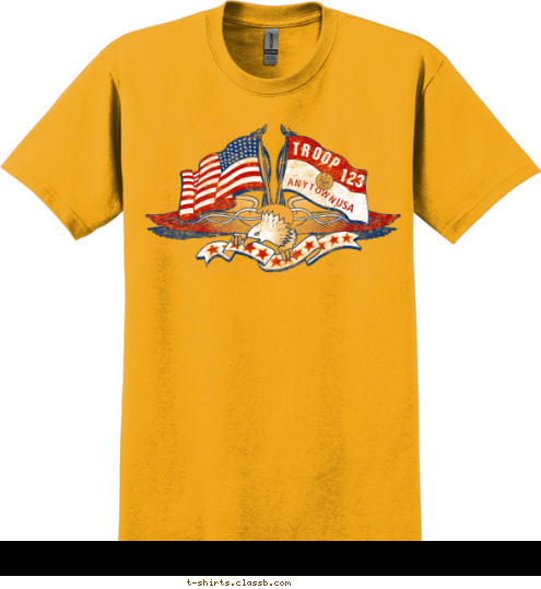 Your text here TROOP 123 ANYTOWN, USA T-shirt Design SP836