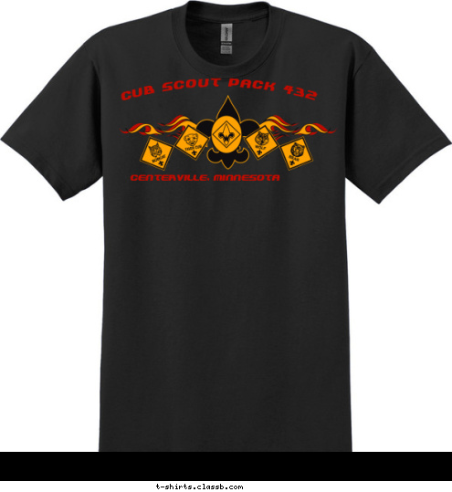 Centerville, Minnesota Cub Scout Pack 432 T-shirt Design 