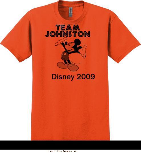 Disney 2009 Team Johnston T-shirt Design 