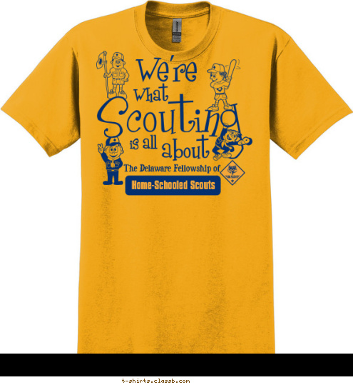 New Text New Text The Delaware Fellowship of Home-Schooled Scouts T-shirt Design 