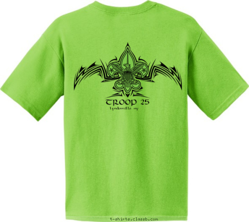 lions club lyndonville  lyndonville, ny TROOP 25 T-shirt Design 