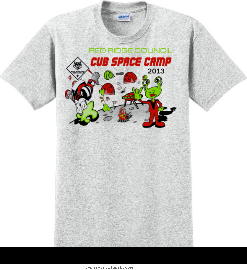 Your text here 2013 RED RIDGE COUNCIL CUB SPACE CAMP T-shirt Design SP850