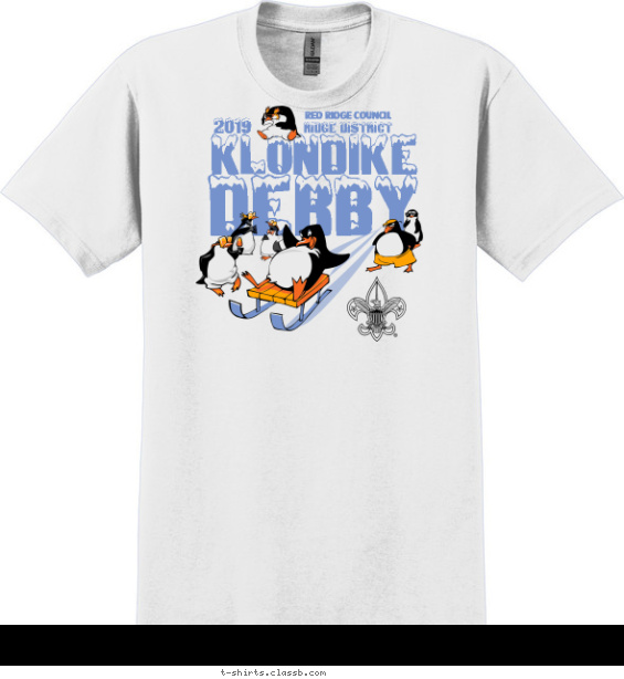 Penquin Klondike Derby T-shirt Design