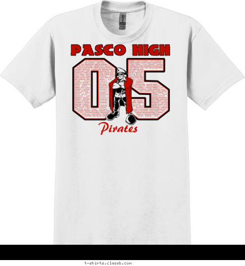 Your text here Pirates PASCO HIGH T-shirt Design SP101