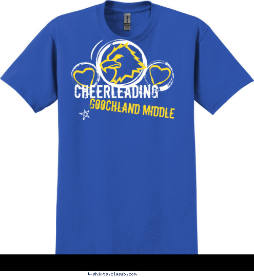 Goochland Middle CHEERLEADING T-shirt Design 