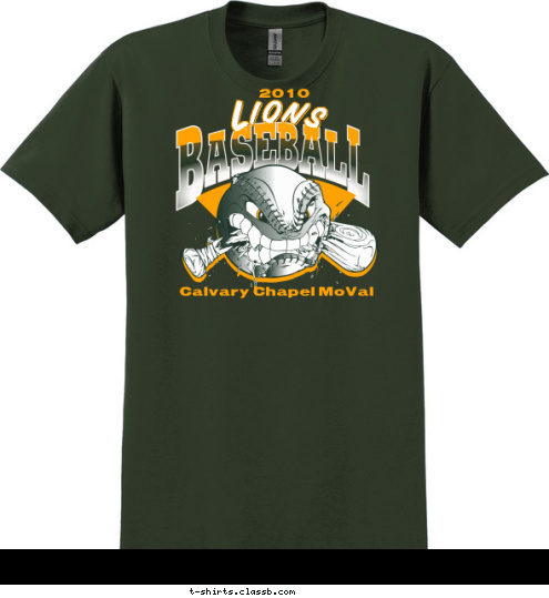  Lions 2010 Calvary Chapel MoVal T-shirt Design 