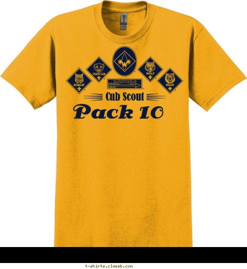 MESA, ARIZONA Pack 10 Cub Scout  T-shirt Design 