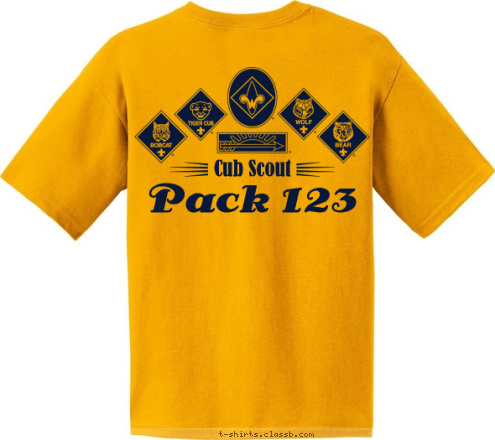 Anytown, USA Pack 123 Cub Scout  T-shirt Design 