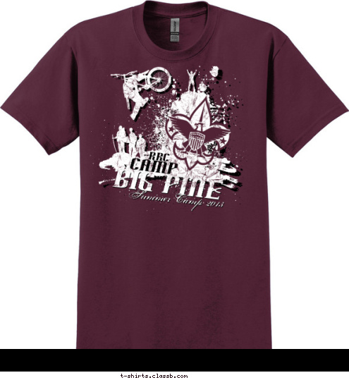Your text here RRC Summer Camp 2013 CAMP BIG PINE T-shirt Design SP866