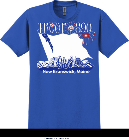 New Brunswick, Maine 890 TROOP  T-shirt Design SP226