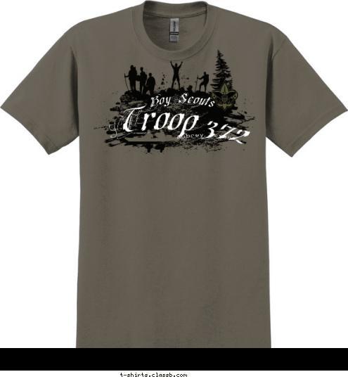 Aubrey, Texas Troop 372 Boy Scouts T-shirt Design 