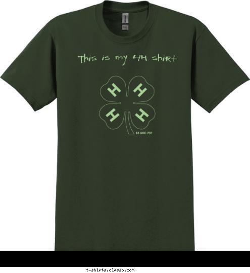 New Text Cass Pioneers This is my 4H shirt T-shirt Design 4H Shirt - GLOW IN DARK