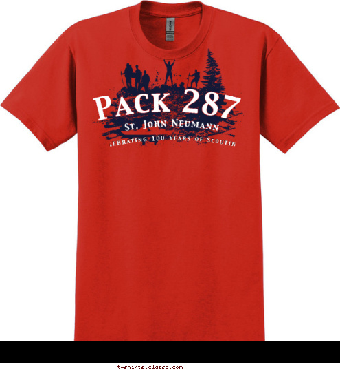 St. John Neumann Celebrating 100 Years of Scouting! Pack 287 T-shirt Design Pack 287, St. John Neumann