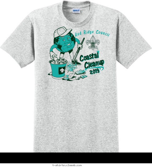 2012 Cleanup Coastal Red Ridge Council T-shirt Design SP1436