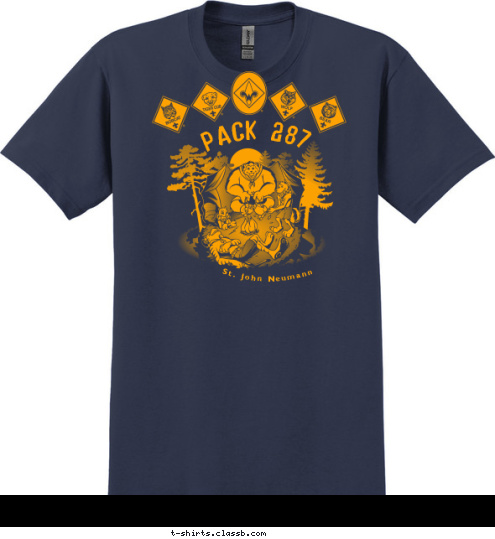 St. John Neumann PACK 287 T-shirt Design 