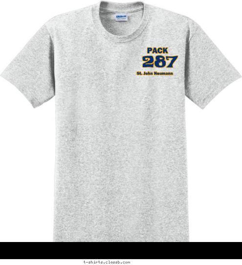 New Text St. John Neumann  287 PACK T-shirt Design 