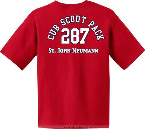 CUB SCOUT PACK 287 St. John Neumann T-shirt Design 