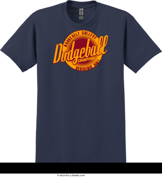 Residence Hall Dodgeball Champions T-shirt Design