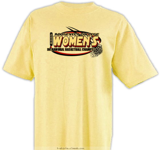 Women's Intramural Basketball T-shirt Design
