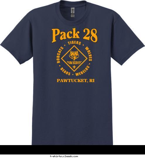 PAWTUCKET, RI Pack 28 T-shirt Design 